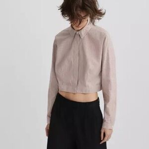 Rag & Bone | Morgan Stripe Crop Cotton Shirt